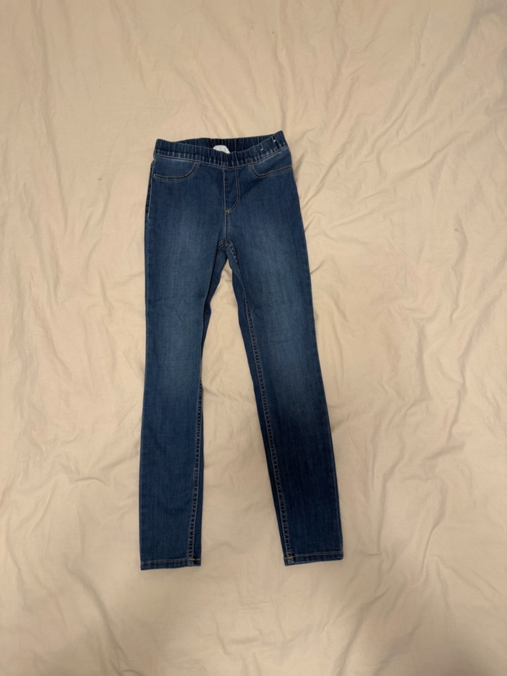 Girls Dark Blue Stretch Slim Jeggings